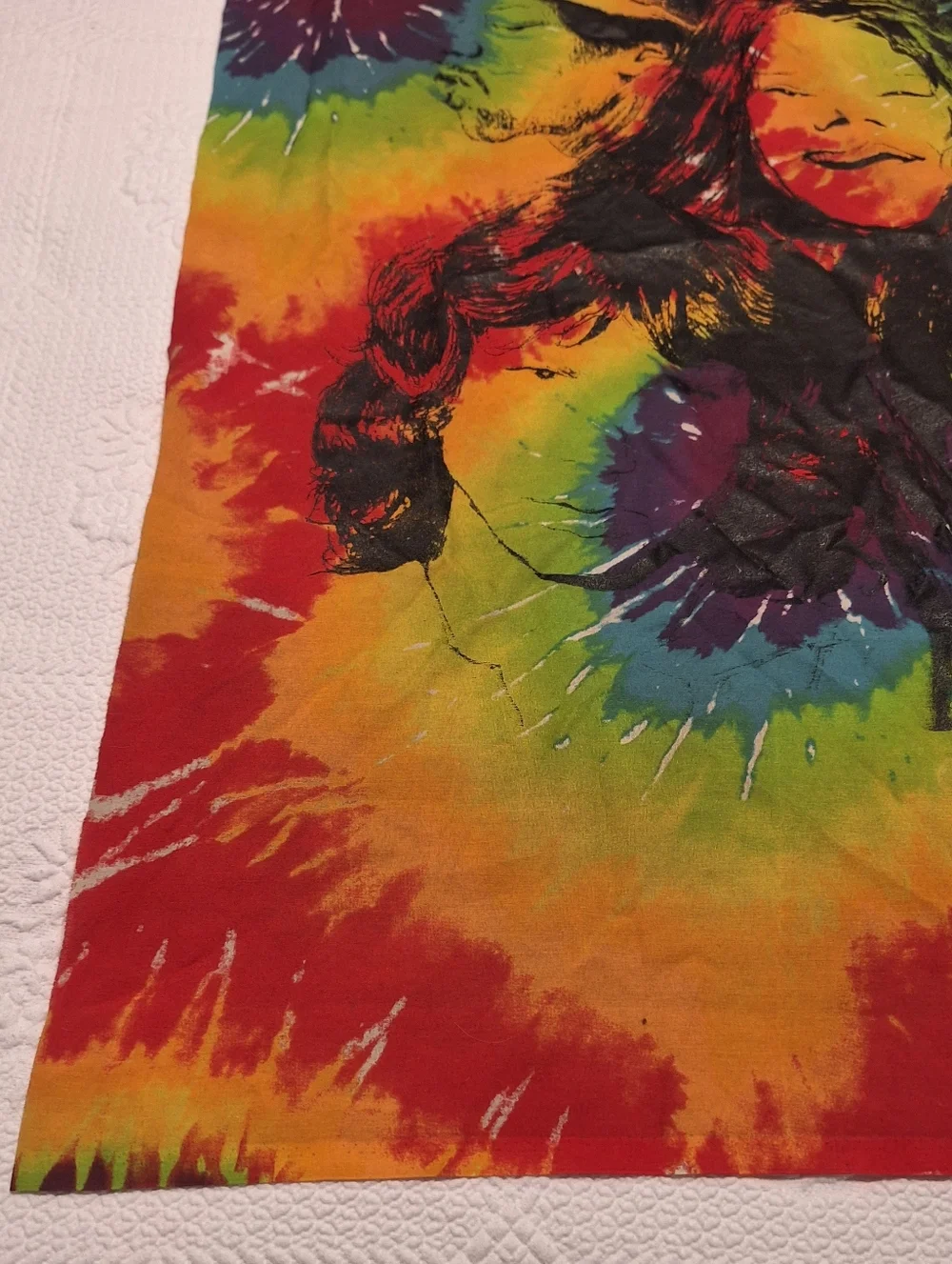 Bohemian 60's musicians tie-dye tapestry